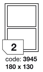 etikety RAYFILM 180x130 univerzálne biele R01003945A (100 list./A4) R0100.3945A