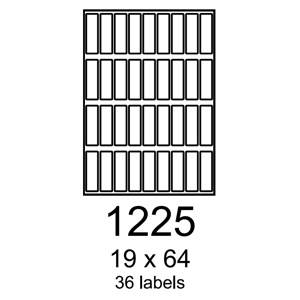 etikety RAYFILM 19x64 univerzálne biele R01001225F (1.000 list./A4) R0100.1225F