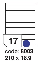 etikety RAYFILM 210x16,9 univerzálne biele R01008003F (1.000 list./A4) R0100.8003F