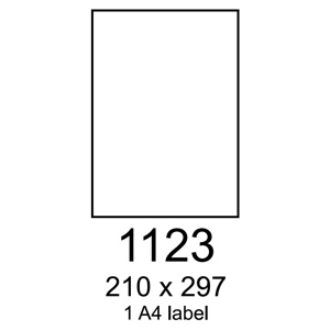 etikety RAYFILM 210x297 univerzálne biele R01001123A (2x slit 7cm) (100 list./A4) R0100.1123A2xS