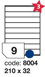 etikety RAYFILM 210x32 univerzálne biele R01008004F (1.000 list./A4) R0100.8004F