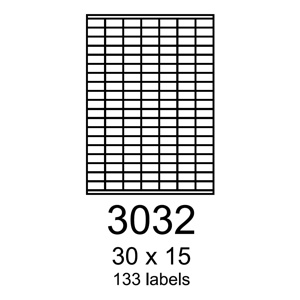 etikety RAYFILM 30x15 vysokolesklé biele laser R01193032A (100 list./A4) R0119.3032A