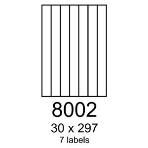 etikety RAYFILM 30x297 univerzálne biele R01008002F (1.000 list./A4) R0100.8002F