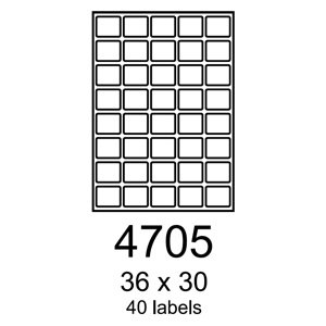 etikety RAYFILM 36x30 žlté flourescentné laser R01314705F (1.000 list./A4) R0131.4705F