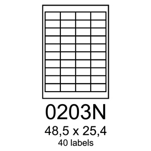 etikety RAYFILM 48,5x25,4 univerzálne zelené R01200203NA (100 list./A4) R0120.0203NA