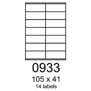 etikety RAYFILM 49x70 univerzálne biele eco R0ECOCB01F (1.000 list./A4) R0ECO.CB01F