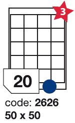 etikety RAYFILM 50x50 univerzálne biele R01002626F (1.000 list./A4) R0100.2626F