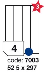 etikety RAYFILM 52,5x297 univerzálne biele R01007003F (1.000 list./A4) R0100.7003F