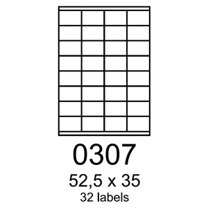 etikety RAYFILM 52,5x35 univerzálne biele R01000307F (1.000 list./A4) R0100.0307F