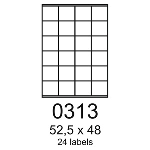 etikety RAYFILM 52,5x48 univerzálne biele R01000313A (100 list./A4) R0100.0313A