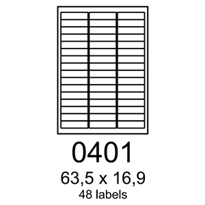 etikety RAYFILM 63,5x16,9 žlté flourescentné laser R01310401A (100 list./A4) R0131.0401A