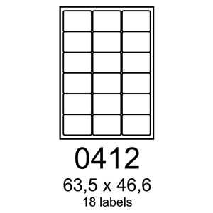 etikety RAYFILM 63,5x46,6 matné polyesterové strieborné R05550412A (100 list./A4) R0555.0412A