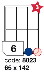 etikety RAYFILM 65x142 univerzálne biele R01008023F (1.000 list./A4) R0100.8023F