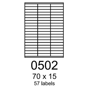etikety RAYFILM 70x15 univerzálne biele R01000502A (100 list./A4) R0100.0502A