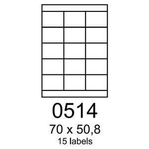 etikety RAYFILM 70x50,8 univerzálne biele R01000514F (1.000 list./A4) R0100.0514F