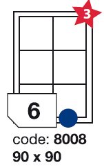 etikety RAYFILM 90x90 univerzálne biele R01008008F (1.000 list./A4) R0100.8008F