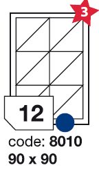 etikety RAYFILM 90x90 univerzálne biele R01008010F (1.000 list./A4) R0100.8010F
