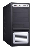 EUROCASE MidT ML-5435 CARODO 400W/12cm/PFC/Fortron APN 85+, černostříbrný ML5435CARODO400APN