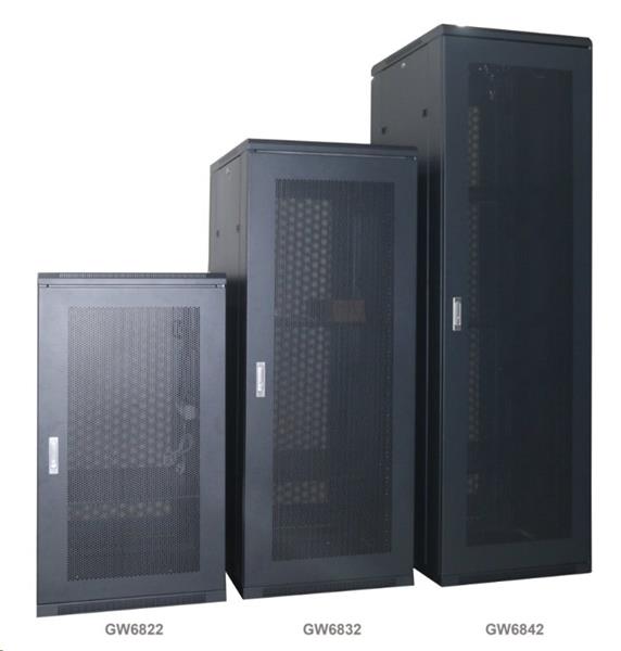Eurocase stojanový skriňový rozvádzač GW6822, 22U / 19" 600x800x1093mm