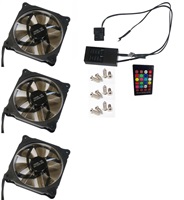 EUROCASE ventilátor RGB 120mm (Ring type), set 3ks + controller FAN-rgbSR2415-3
