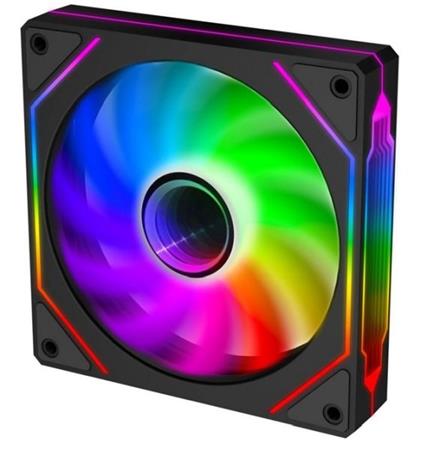 EVOLVEO 120UX-S, ventilátor, 120mm, 4pin molex, ARGB, slave, černý 120UX-S-ARGB-BK