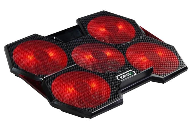 EVOLVEO Ania 14, chladicí podstavec pro notebook, červené podsvícení ANIA14