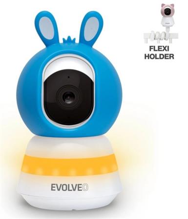 EVOLVEO Baby Monitor LUX- Chytrá 360° videochůvička s nočním viděním, detekcí pláče a pohybu, modrá CAM-LUX-B