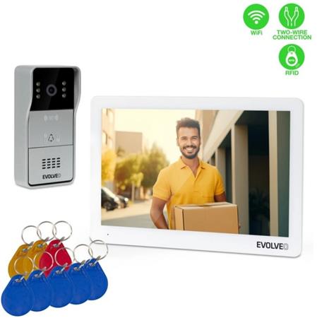 EVOLVEO DoorPhone 10-2W - 2 drátový videotelefon s aplikací 32GB pamětí DP-10-2-W