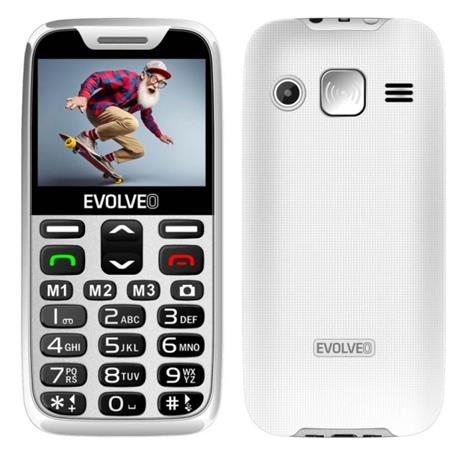 EVOLVEO EasyPhone XR, mobilní telefon pro seniory s nabíjecím stojánkem, bílá EP-601-XR-WH
