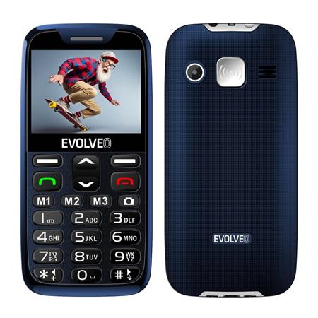 EVOLVEO EasyPhone XR, telefon pro seniory s nabíjecím stojánkem, 2,3" 320 x 240/1xSIM/0,3Mpx/microSDHC/1000 EP-601-XR-BL
