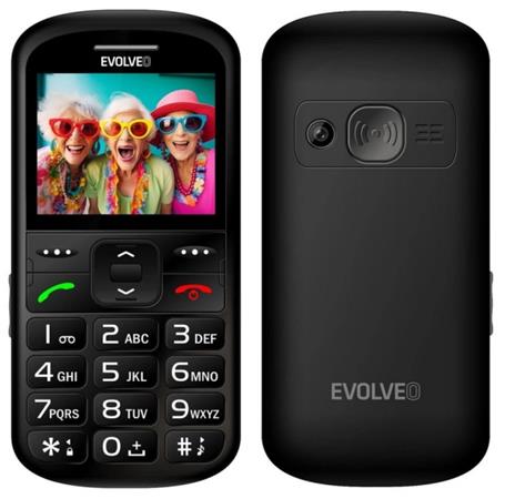EVOLVEO EasyPhone XS, mobilní telefon pro seniory, černý EP-570-XS-BK