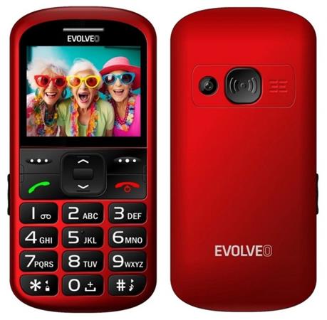EVOLVEO EasyPhone XS, mobilní telefon pro seniory, červený EP-570-XS-RD