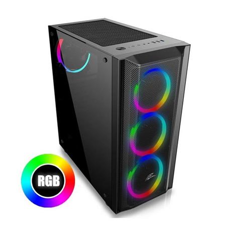 EVOLVEO Ptero Q1, skříň ATX, 4x ARGB ventilátor, černá PTEROQ1