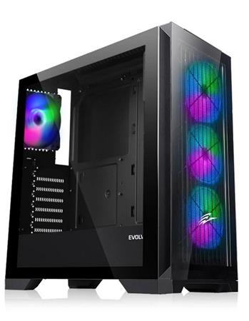 EVOLVEO Ptero Q2G, ATX, 4x ARGB, čelní+boční PTEROQ2G-BK