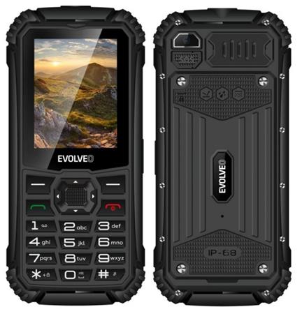 EVOLVEO StrongPhone Q1, vodotěsný odolný Dual SIM telefon, černý SGP-Q1-BK
