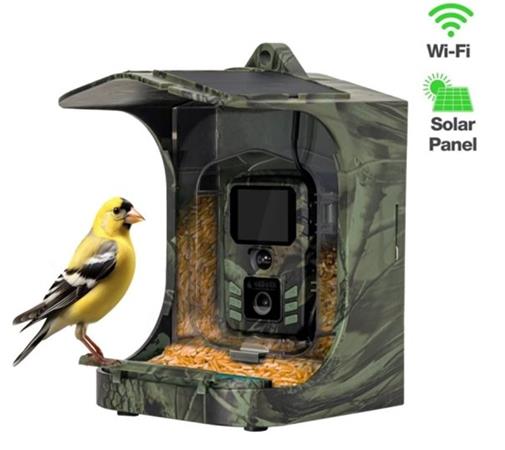 EVOLVEO StrongVision BirdFeeder - Chytré krmítko pro ptáky s kamerou a solárním panelem CAM-BF