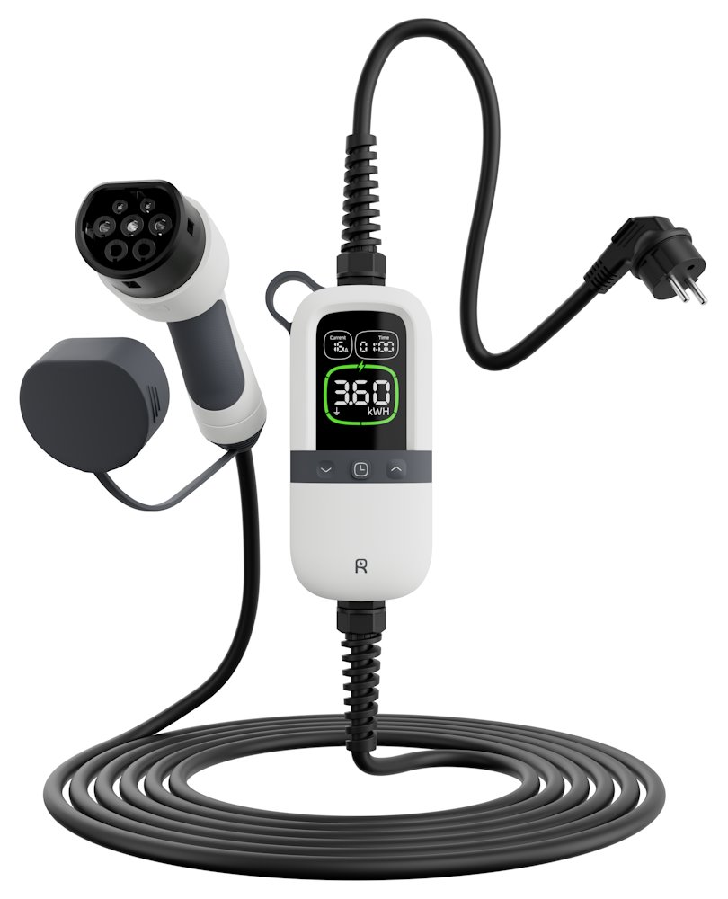 EVSE AC přenosná, jednofázová nabíječka pro elektromobily, pro domácnosti, 3.6kW, 6m kabel s konektorem T2 PC200-3K6