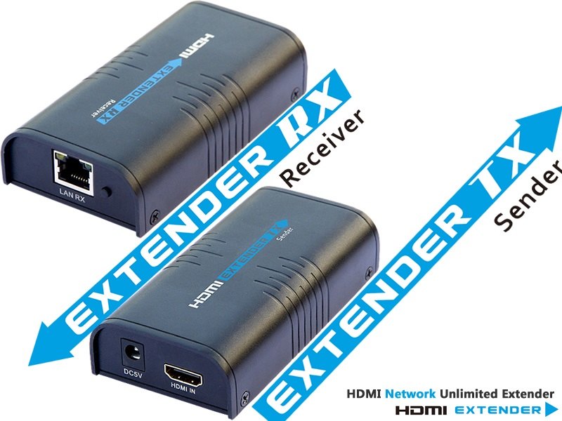 Extender HDMI na 120m přes LAN, over IP khext120
