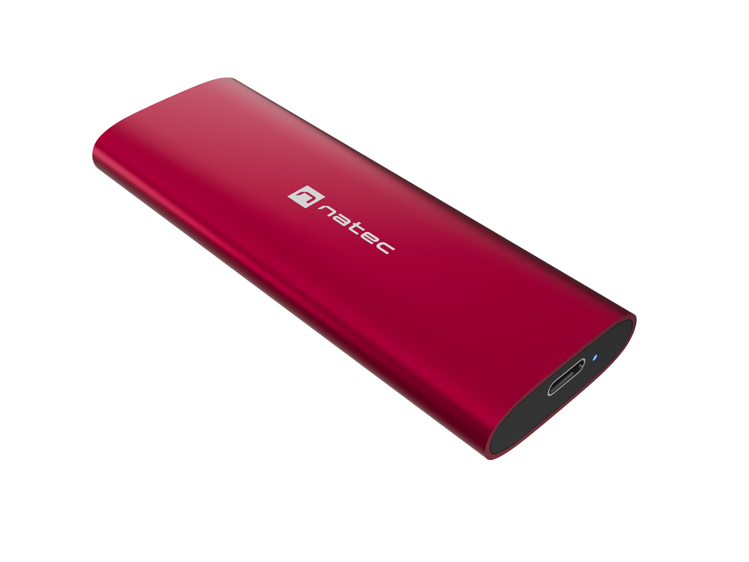 Externí box pro SSD Natec RHINO M.2 NVME LITE USB-C 3.2 GEN 2, hliníkové tělo, RUBY RED NKZ-2471