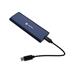 Externí box pro SSD Natec RHINO M.2 NVME LITE USB-C 3.2 GEN 2, hliníkové tělo, STEEL NAVY NKZ-2472