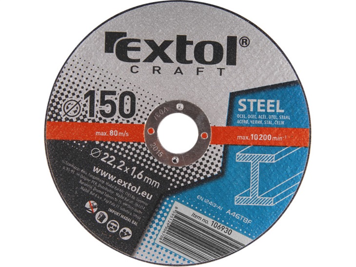 EXTOL 108030 kotouče řezné na kov, 5ks 8595126903318