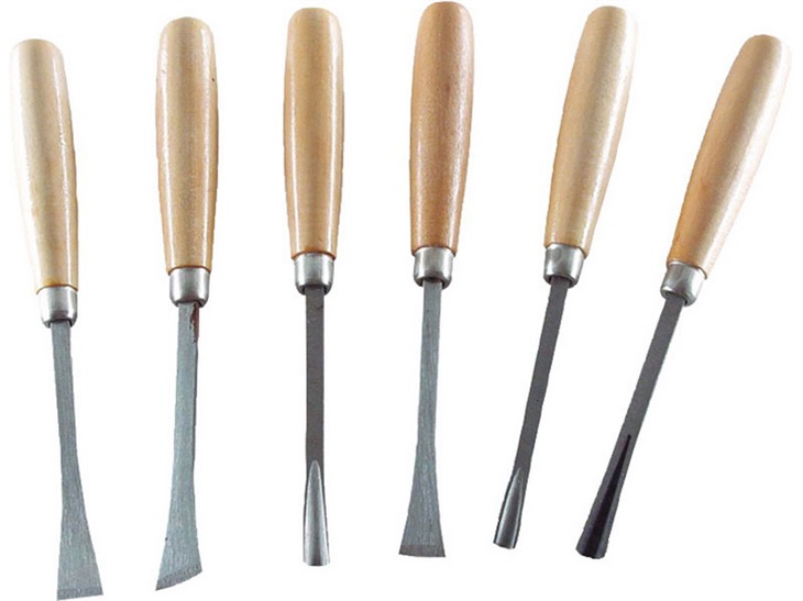 EXTOL 3936 dláta řezbářská s dřevěno 8595126910361