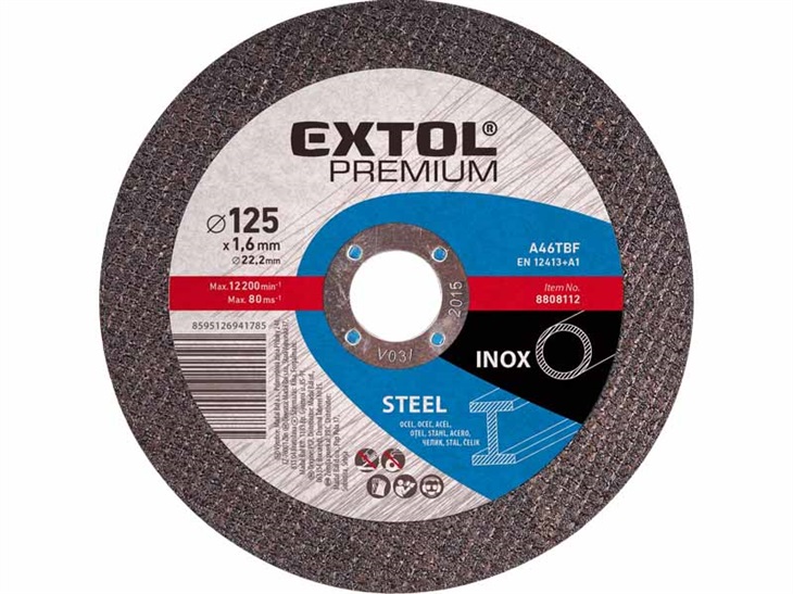 EXTOL 8808118 kotouč řezný na ocel/nere 8595126941808