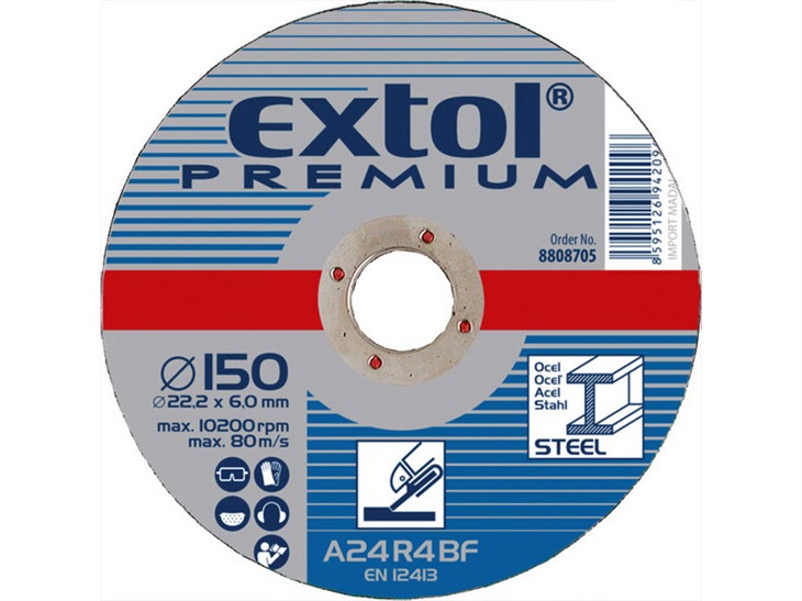 EXTOL 8808702 kotouč brusný na ocel, 12 8595126942089
