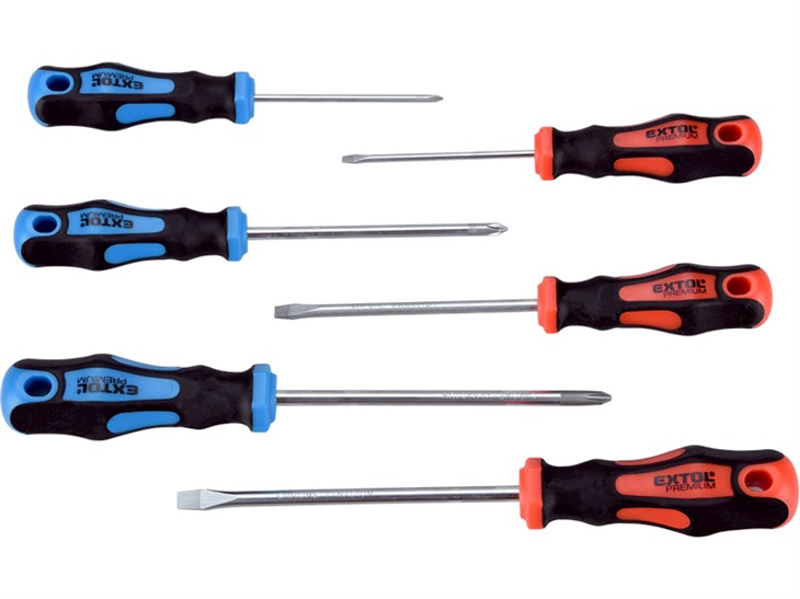 EXTOL 8819256 šroubováky sada 6ks, 3x 8595126975322