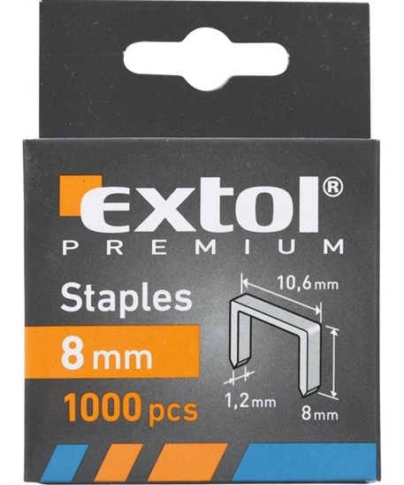 EXTOL 8852202 spony, balení 1000ks, 8mm 8595126940627