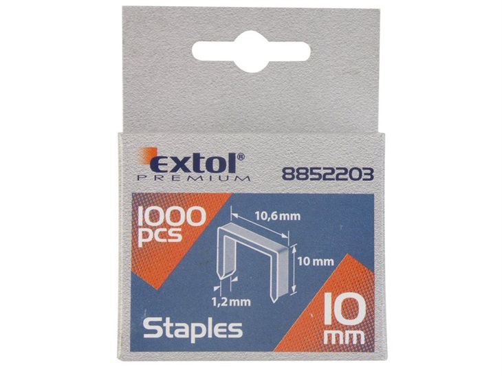 EXTOL 8852502 spony, balení 1000ks, 8mm 8595126957014