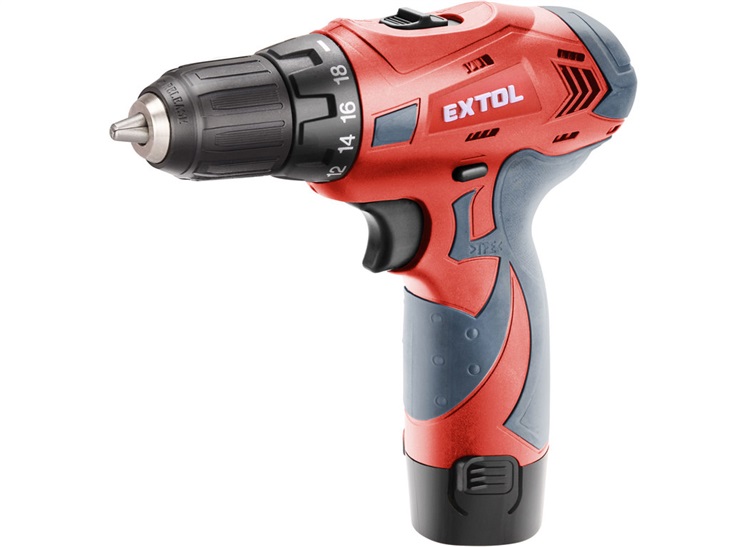 EXTOL 8891150 vrtací šroubovák aku, 12V 8595126972369