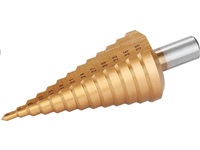 Extol Craft (20057) vrták stupňovitý, 4-39mm, stupňování po 3mm, 13 otvorů, stopka 13mm, délka 107mm, TiN EXT20057