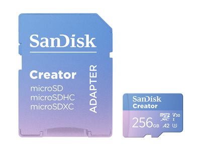 Extreme microSD 256GB+SD 190MB/s Creator SDSQXAV-256G-GN6MS